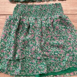 Skies are blue woman’s skirt